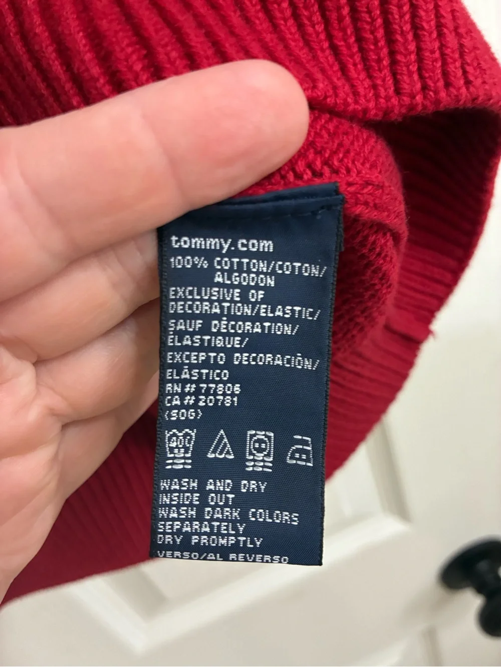 Tommy Hilfiger Red Men's Crewneck Sweater